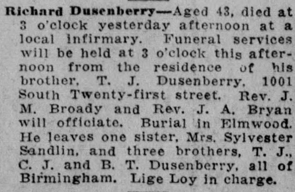 Richard Dusenberry obituary
